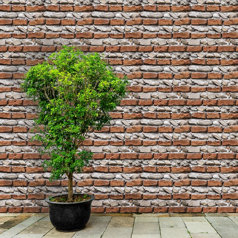 Style F 3D красные кирпичные обои для гостиной, спальни, кухни, ТВ-фона, художественная Настенная ПВХ Съемная самоклеящаяся настенная бумага, домашний декор - Цвет: Style F