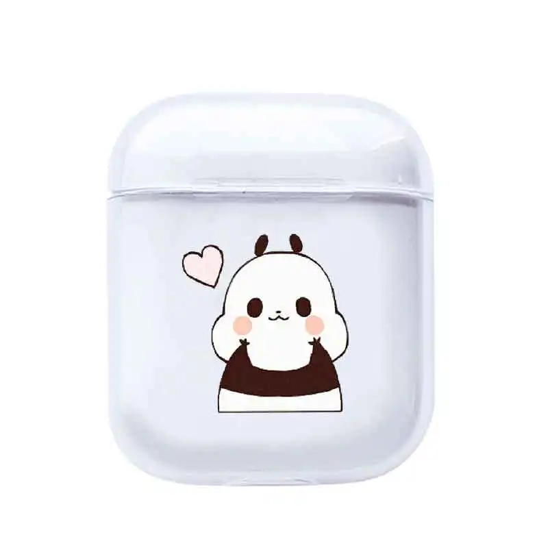 I201200 Чехол s для Airpods с милой пандой, окрашенный прозрачный мягкий силиконовый чехол s для AirPods 1/2 чехол, защитный чехол, беспроводной чехол для наушников - Цвет: I201200