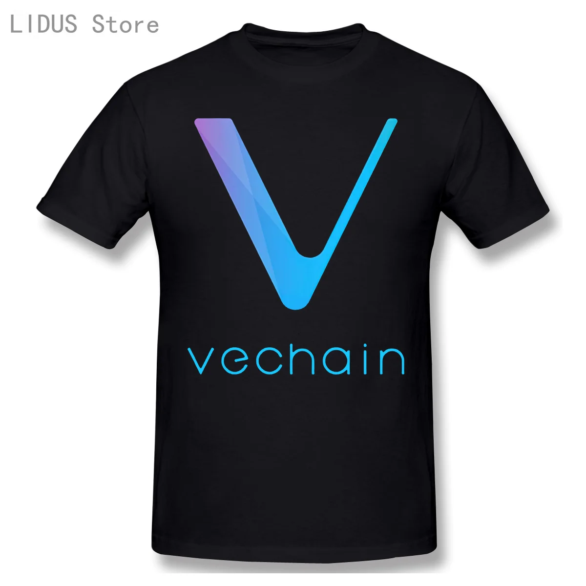 

Men TShirt Costume Vechain Crypto Coin Logo T Shirts Outfit Graphic Camisetas Hombre Quality Tops Street Clothes T-Shirt