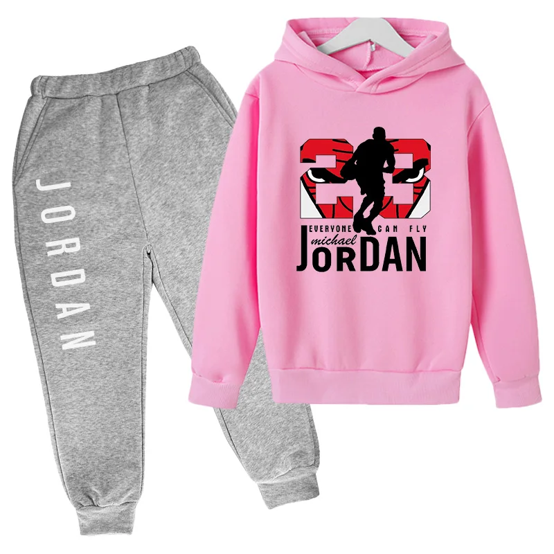 

23 Hoodies Pant Suit Kid Fashion Casual Boys Girls Print Sweatshirts Tops Child Pullover Sportswear Gift For Children Set Autumn