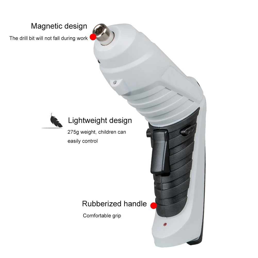 

Electrical Screwdriver 3.6V Portable USB Charging Cordless Rechargeable Hand Cordless Practical Drill Power Supplies Power Tools