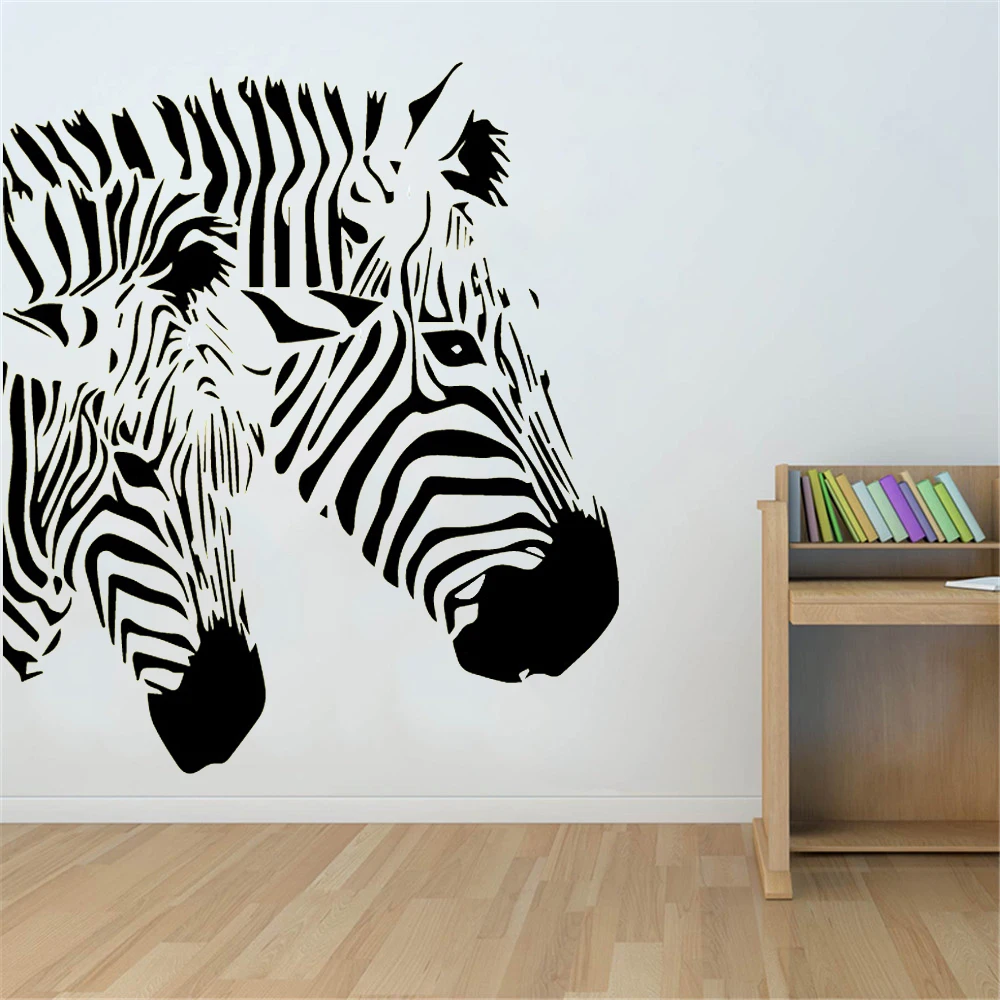 

Zebra Pattern Animal Wall Sticker Removable Art Mural Wall Decals Stripe Home Decor for Kids Room Livingroom Vinyl ph186