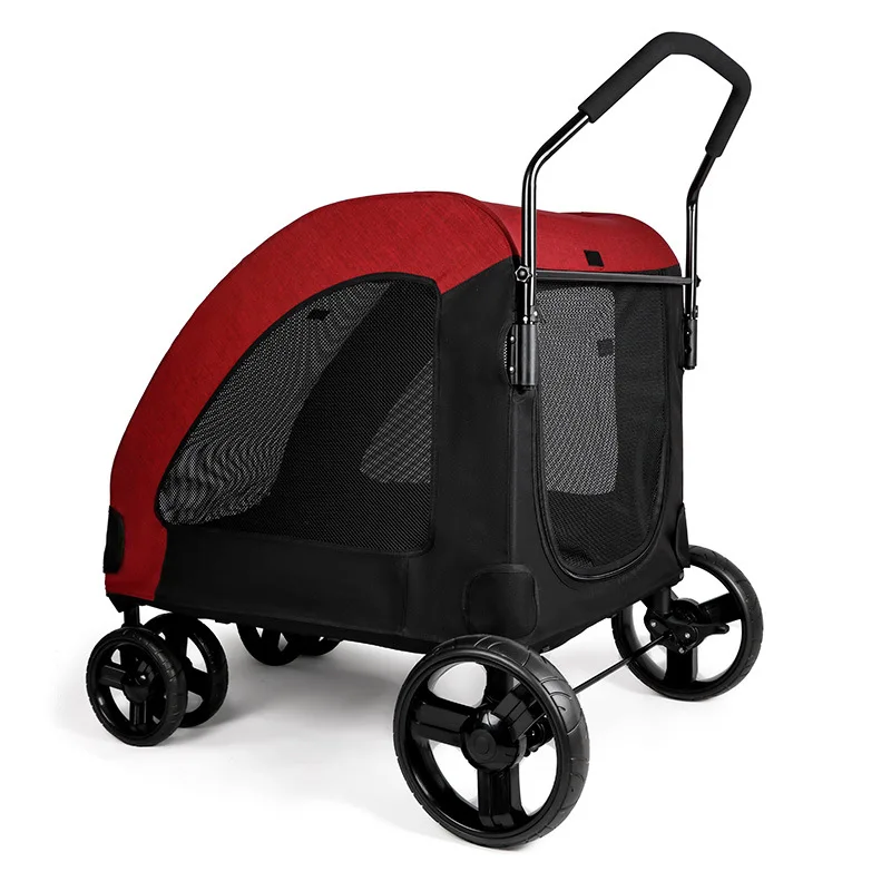 

Four Seasons General Large Dog Pet Stroller Breathable Giant Dog Injured Dog Suitable For Multiple Pets Dog Stroller