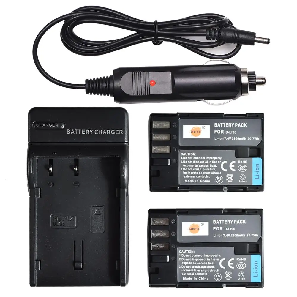 DSTE 2 шт. аккумулятор для фотоаппарата с вилкой Стандарта США комплект зарядного