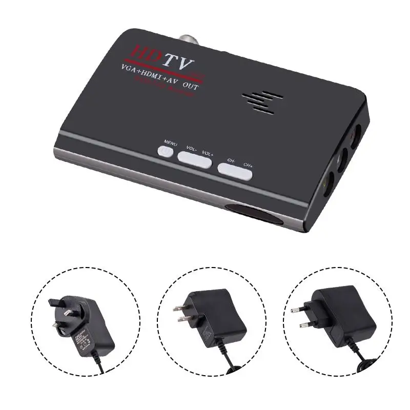 

DVB-T/DVB-T2 TV тюнер приемник HDMI-совместимый DVB T/T2 TV Box VGA AV CVBS 1080P цифровой HD спутниковый пульт дистанционного управления аудиоразъем