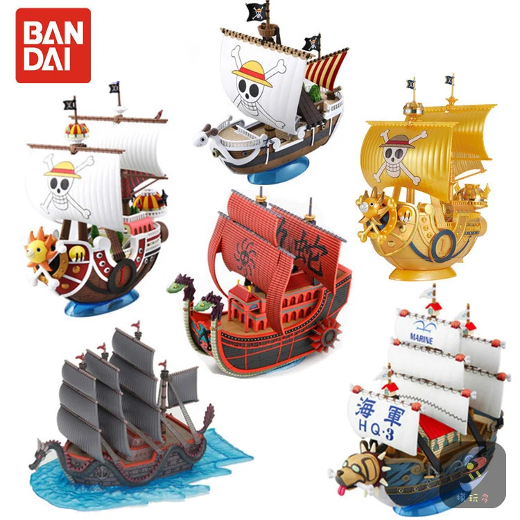

Bandai One Piece Assembled Pirate Ship Hancock Thousand Sunny Going Merry Trafalgar Law Figure Assemble Model