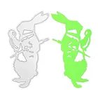 Большой Пасхальный кролик металлический вырубной штамп Трафаретный Скрапбукинг DIY штамп для альбомов бумага