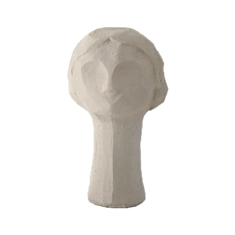 

Modern Plaster Human Head Sculpture Ornaments Bookcase Office Desktop Crafts Abstract Body Art Statue Home Decor Accessories New