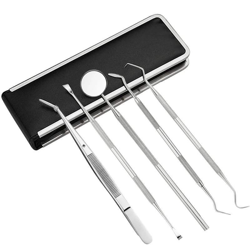 

5PCS Dental Hygiene Orthodont Instrument Dentist Tartar Scraper Scaler Calculus Plaque Remover Teeth Cleaning Oral Care Tool