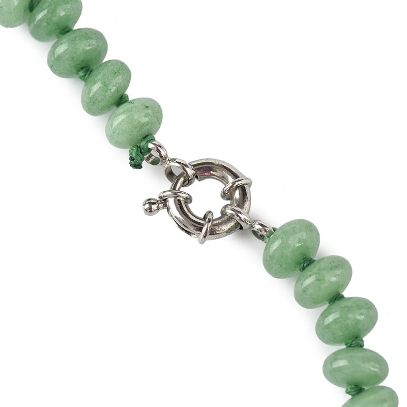 Зеленый Халцедон 5x8 мм колеса браслет из ожерелья и бисера ручной работы DIY