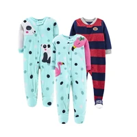 footed warm baby rompers 2021 fall winter cute animal micro polar fleece hot baby pajamas infant jumpsuits sleepwear 03 12m