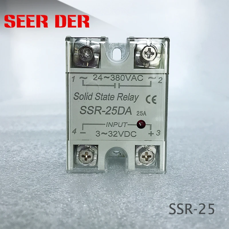 Твердотельные реле SSR-25VA на самом деле 220 В переменного тока в 24-380 25А с удобной