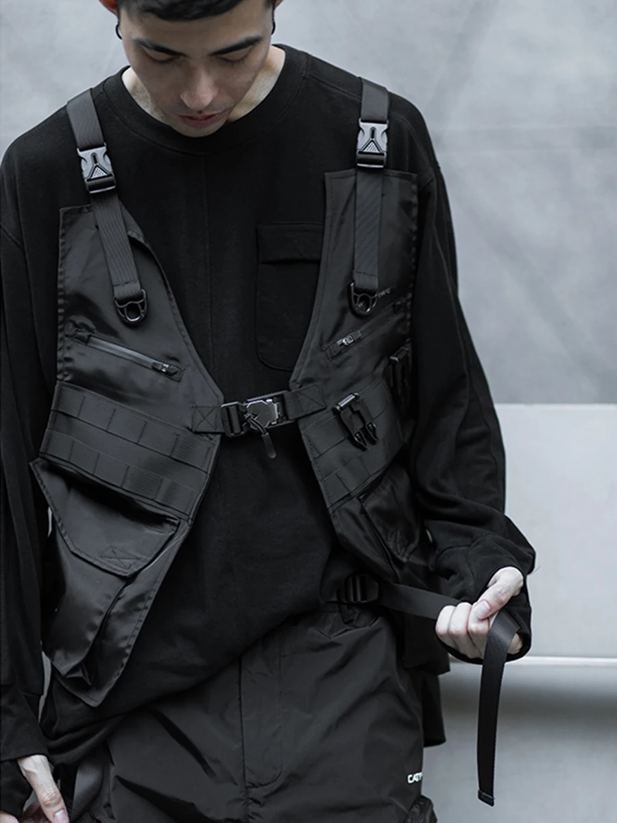 Тактический жилет catsstac с передними карманами molly уличная одежда теквир techwear ninjawear