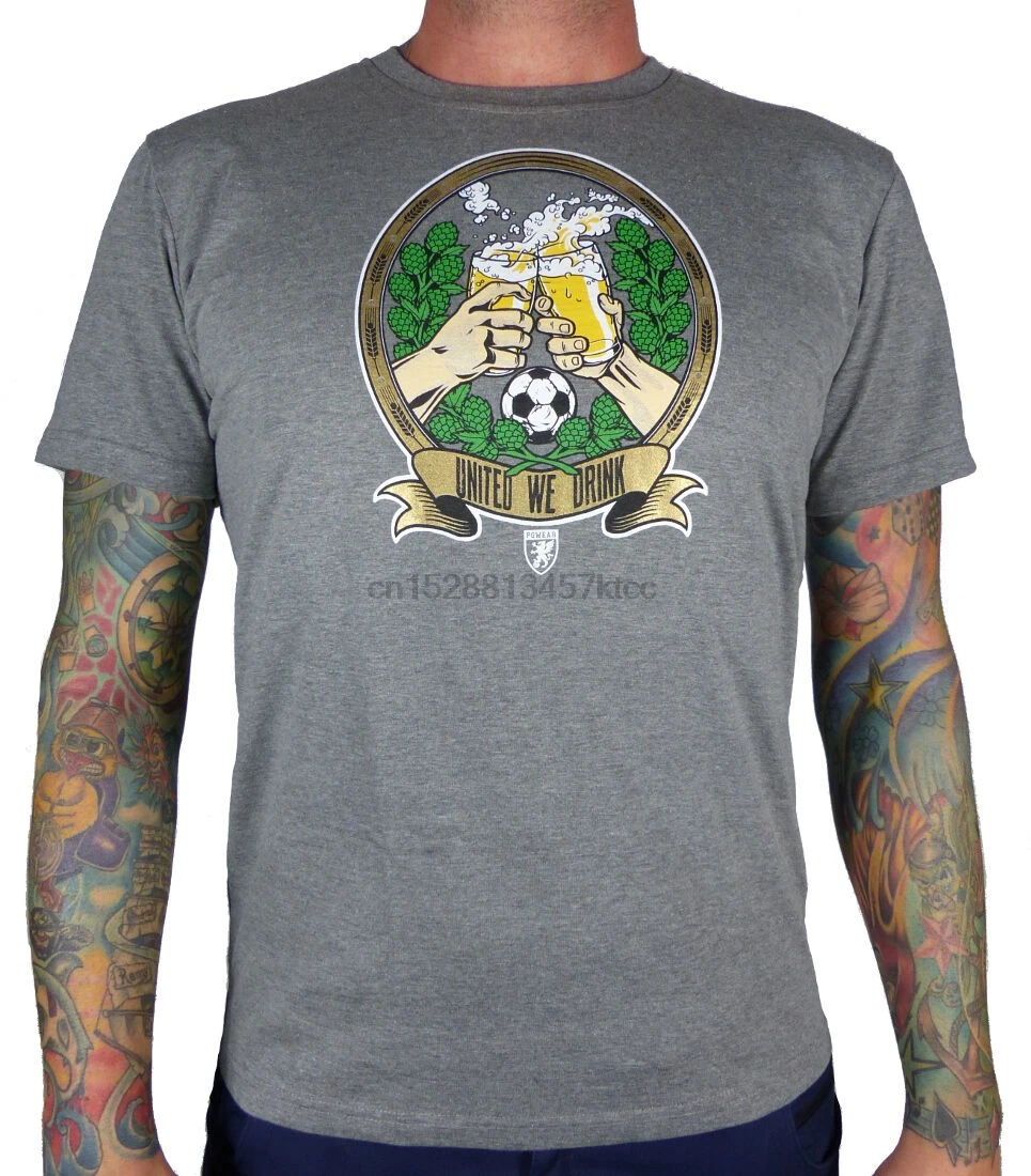Футболка PG Wear United We Drink Grey Ultras Football hoолиган show original title|Мужские футболки| |