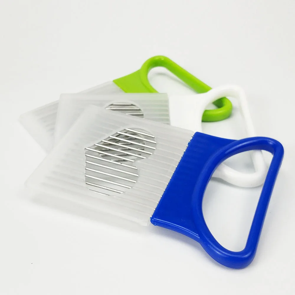 Нержавеющая сталь томатный лук овощи слайсер режущий держатель для помощи