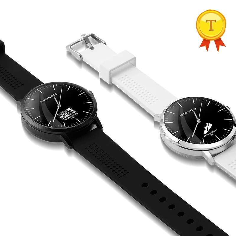 Новые прибытия smart watch Наручные часы в классическом стиле черного и белого цветов монитор сердечного ритма фитнес трекер сна Смарт-часы с мониторингом