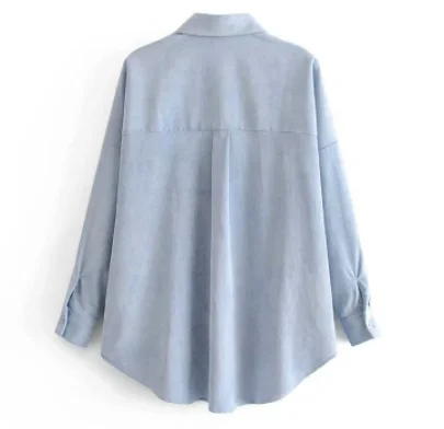 Женская элегантная Вельветовая рубашка больших размеров blusas mujer de moda в стиле