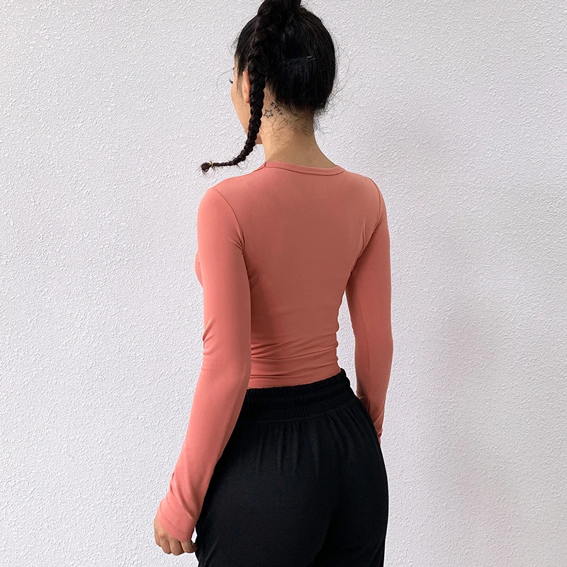 Женский спортивный костюм с длинным рукавом для занятий йогой фитнесом