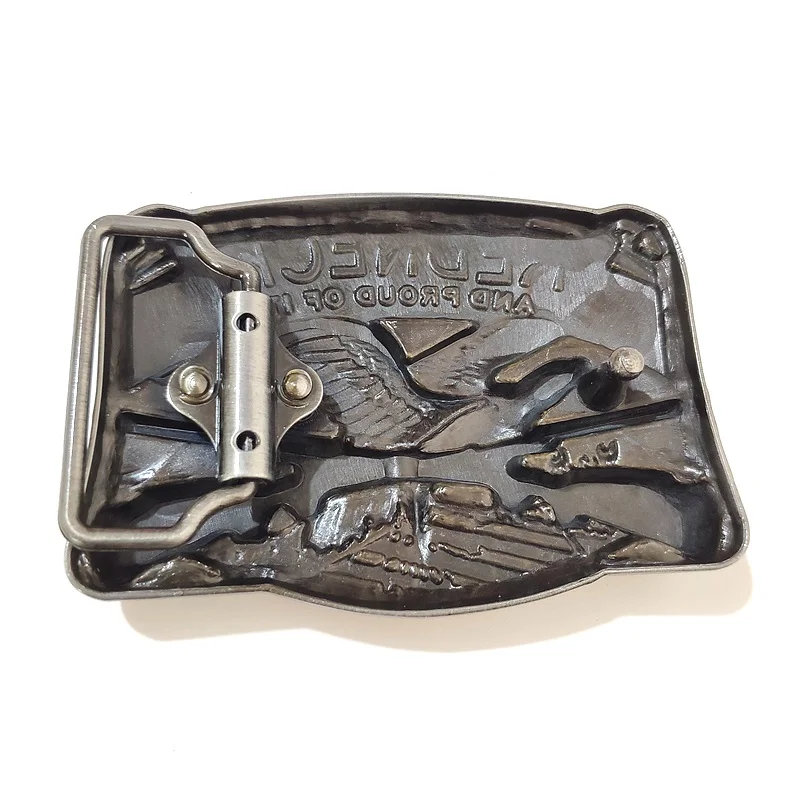 Мужской ремень в стиле рок с металлической пряжкой ковбойский крутой Панк 3D из