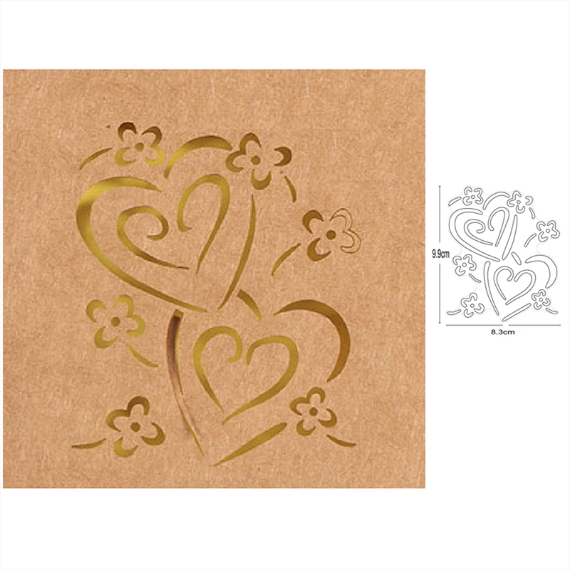 

Customized Dies Flower Heart Edge Border Metal Cutting Dies Scrapbooking Embossing Fustelle Paper Card Making Craft Stencil Dies