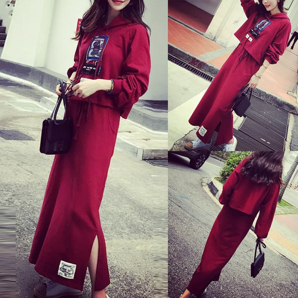 Женские теплые спортивные комплекты из 2 предметов повседневные свободные топы с