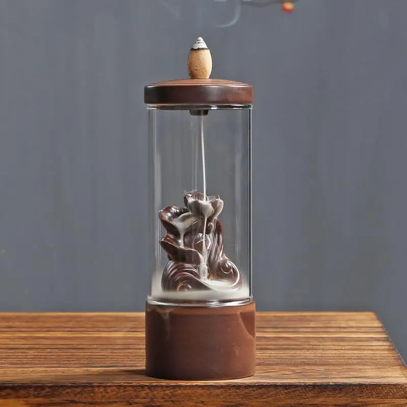 Обратный Ладан горелки Керамика горная река ремесленных держатель с акриловая