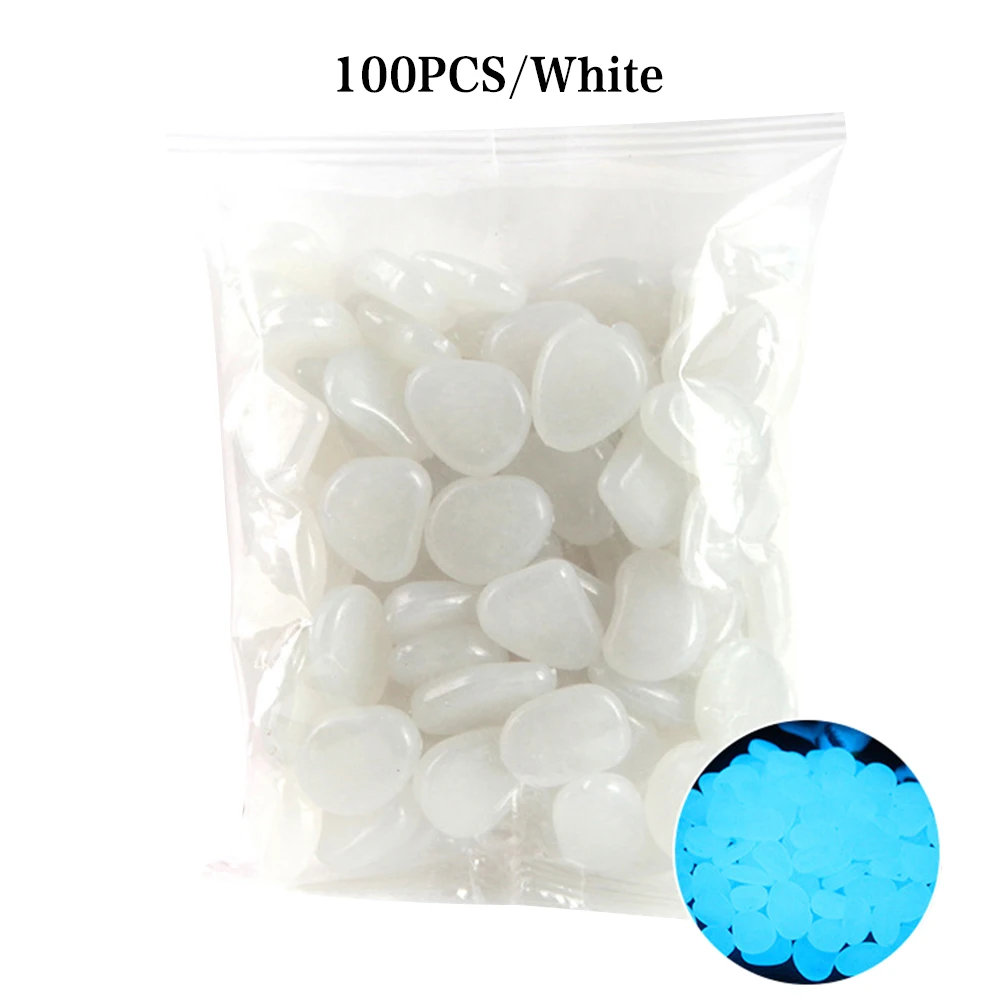 100/за штуку Бесплатная доставка светится в темноте камни галька рок аквариума сад