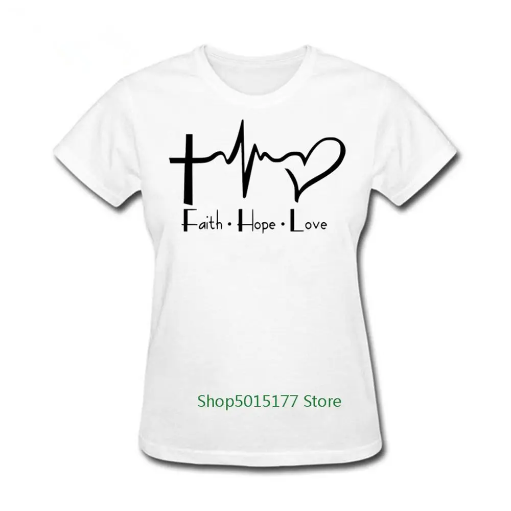 2019 Новая мода вера Надежда Любовь с буквенным принтом топы Для женщин смешные