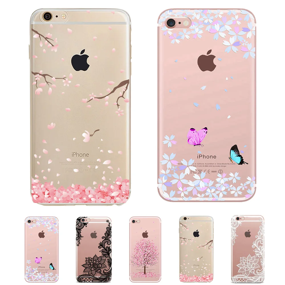 L FADNUT прозрачный силиконовый мягкий чехол для iPhone 7 8 6 S Plus X Xr Xs Max 5 5S SE Мультфильм