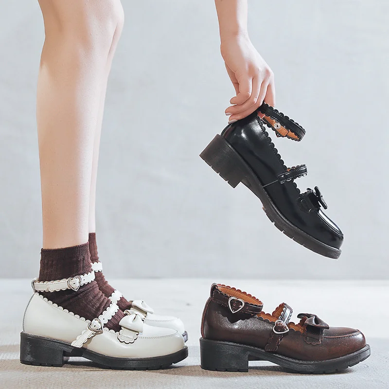 

Vintage Demonia Japanse Lolita Schoenen Vrouwen Meisjes Hoge Hakken Waterdichte Platform Student Cosplay Kostuum Mary Jane