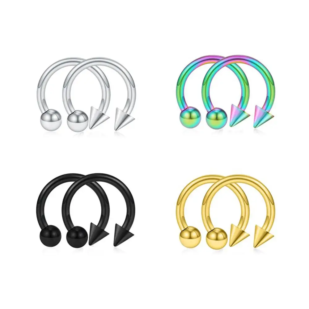 1 шт. хирургический стальной нос колечки для пирсинга конической подсы пирсинг