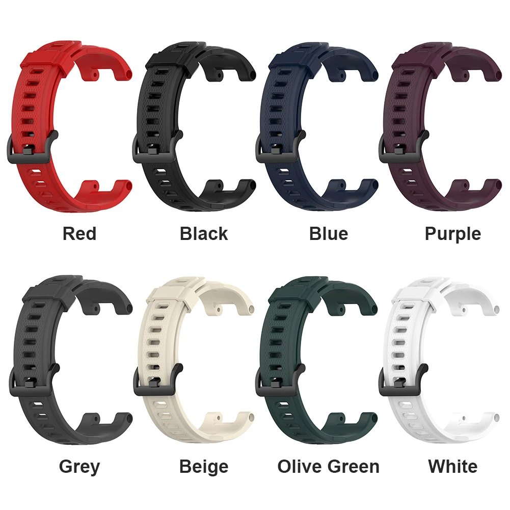 Ремешок силиконовый сменный для смарт-часов Huami Amazfit T-Rex Pro/Amazfit спортивный браслет