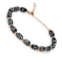 bofee luxury natural stone bead bracelet chakra wrap yoga tiger eye labradorite rope steel fashion jewelry hand chain lover gift