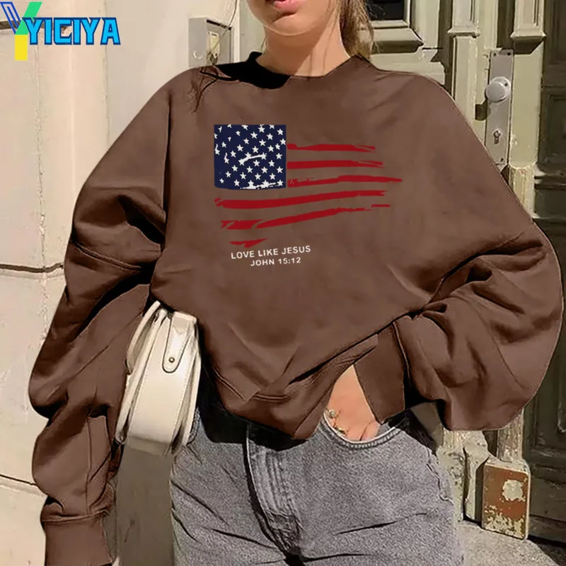 

Winter Sweatshirt Women Long Sleeve Pullovers Sweatshirts Streetwear Fleece Drop-shoulder Tops Oversize Itself Femme Sweater