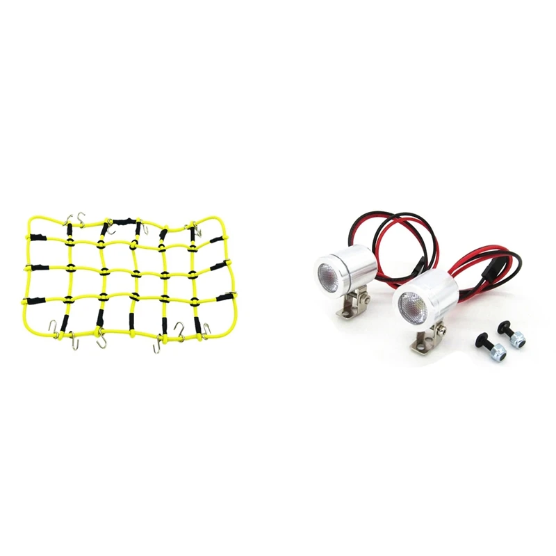 

Elastic Luggage Net for 1/10 Traxxas Trx-4 Rc Car Rock Crawler Parts with LED Light Bar Spotlight Searchlight Headlights