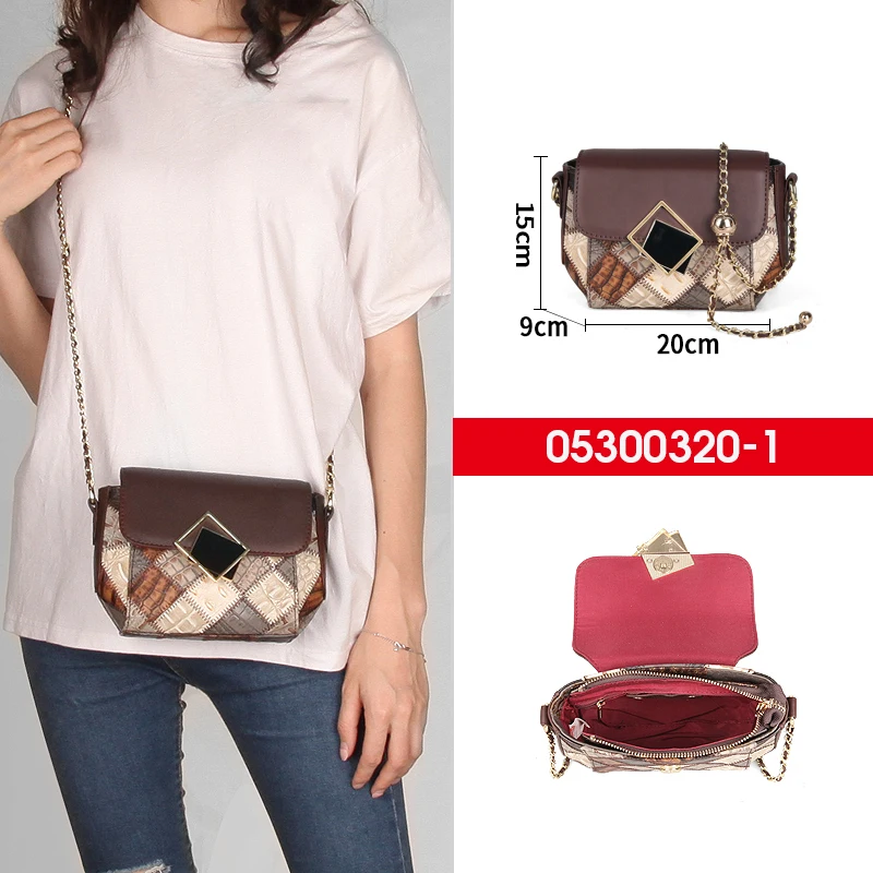 2021 Vintage Genuine Leather New Small Women's Shoulder Crossbody Bag Spring Summer Bucket Diamond Lady Classic Flap Purses