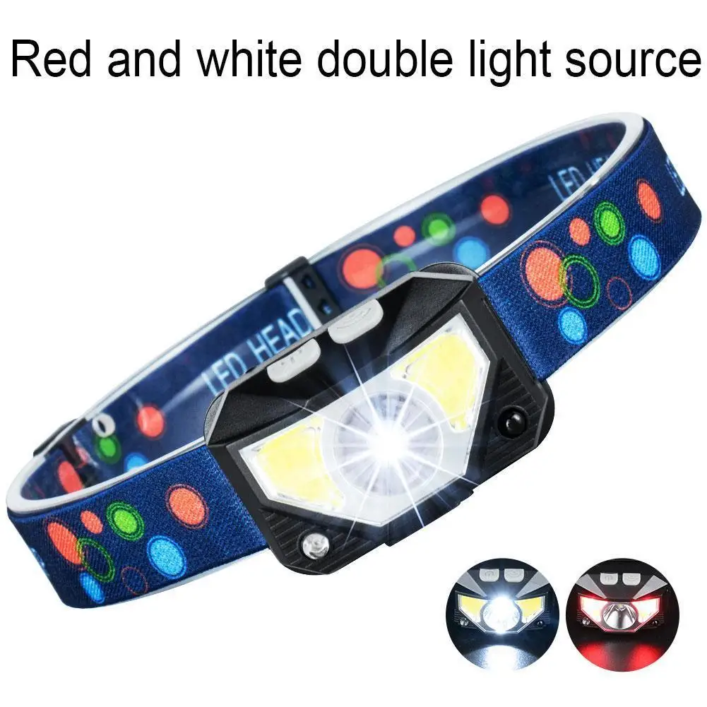 

Head-mounted LED Rechargeable Headlight Waterproof Motion Sensor Headlight Suitable For Outdoor Fishing Hunting Accessories