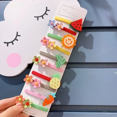 2 шт. модные женские заколки для волос конфетных цветов мини в форме фруктов