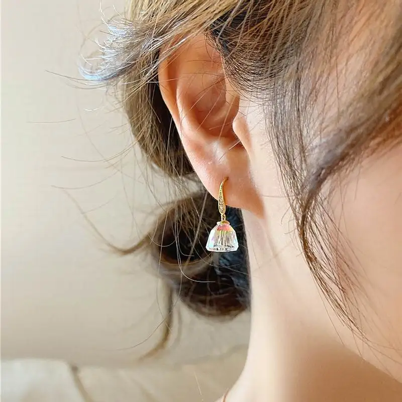 Изящные корейские серьги с кристаллами для женщин Элегантные Новые Свадебные