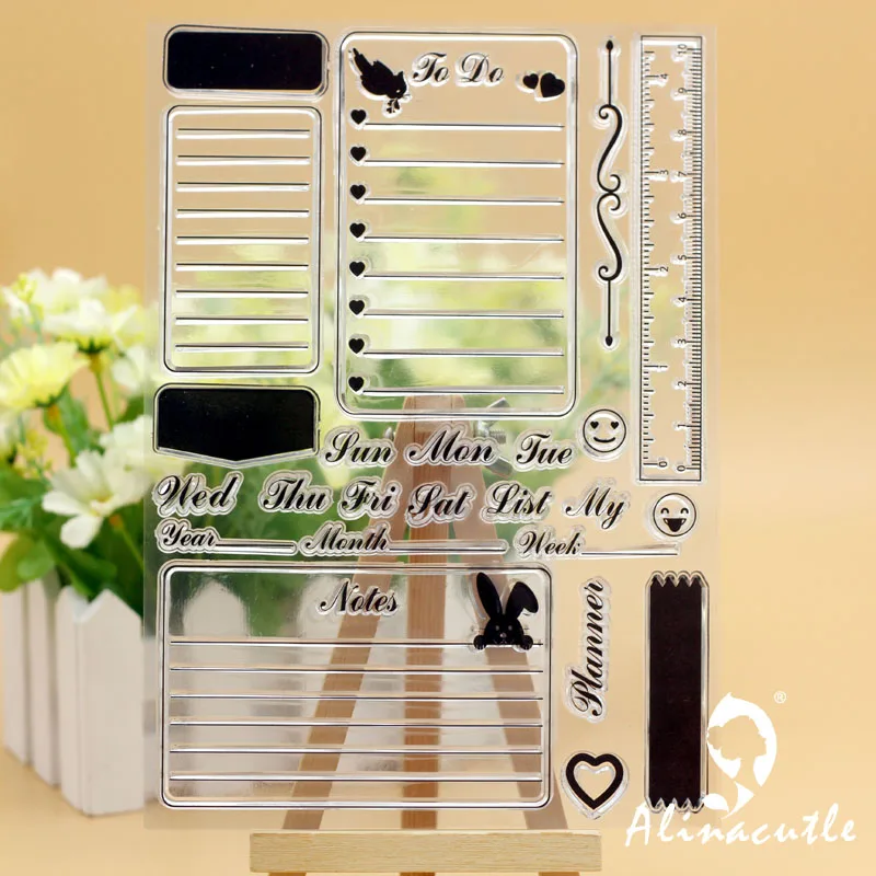 Прозрачные наклейки высечки ежедневник To Do List &quotсделай сам&quot Скрапбукинг карты