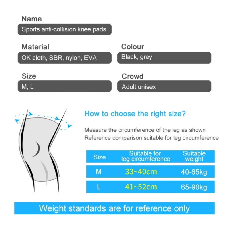 

1Pair Elastic Knee Pads Nylon Sports Fitness Support Braces Anti-fall And Anti-collision Honeycomb Athletic Knee Protector