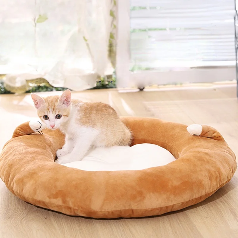 

Милая кровать для собаки, толстая мягкая круглая подушка для собаки, домик для домашнего питомца, мягкий диван для кошки, гнездо, корзины для...