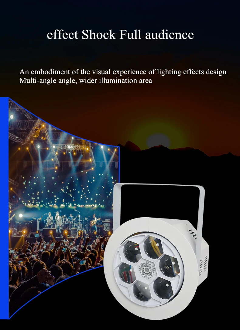 6 глаз маленький пчелиный свет барное сценическое освещение движущаяся голова