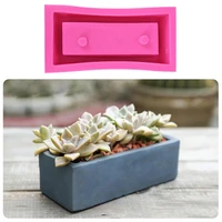 rectangle flower pot silicone mold for cement polymer clay diy making cement pot succulent plant cactus flower pot silicone mold