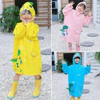 cartoon dinosaur printing waterproof raincoat for children baby rain coat boys girls primary school students rain poncho jacket