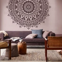 190cm 230cm stencil for wall decor niche paint template furniture huge giant mandala ceiling indian arabic ethnic round s193