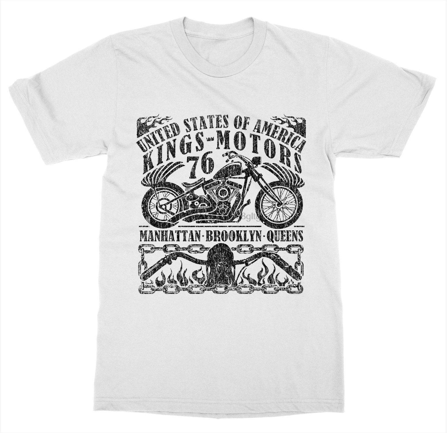 Мужские короткий рукав прохладный Повседневное Kings футболка Motors ride Or Die Винтаж