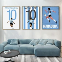 famous football star character art posters and prints canvas paintings wall art pictures for living room decor no frame