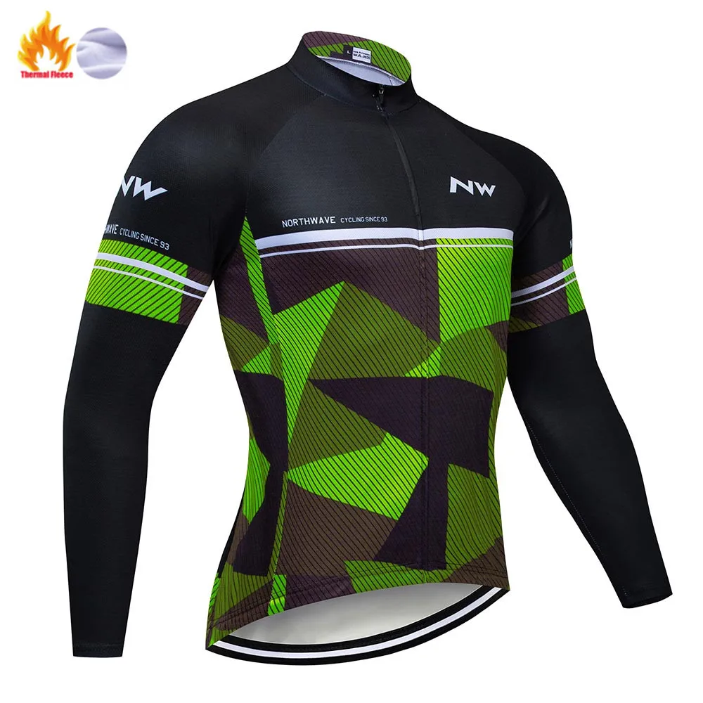 NW Майо Ciclismo MTB Зимняя одежда для велоспорта с длинным рукавом, комплект Джерси, теплая флисовая одежда, одежда для верховой езды, комплект Ropa Ciclismo - Цвет: Winter Jersey