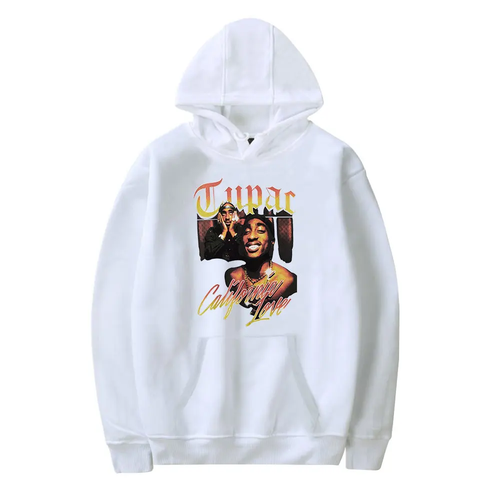 Толстовка 2Pac винтажная хип-хоп худи с графическим принтом Мужская Уличная одежда